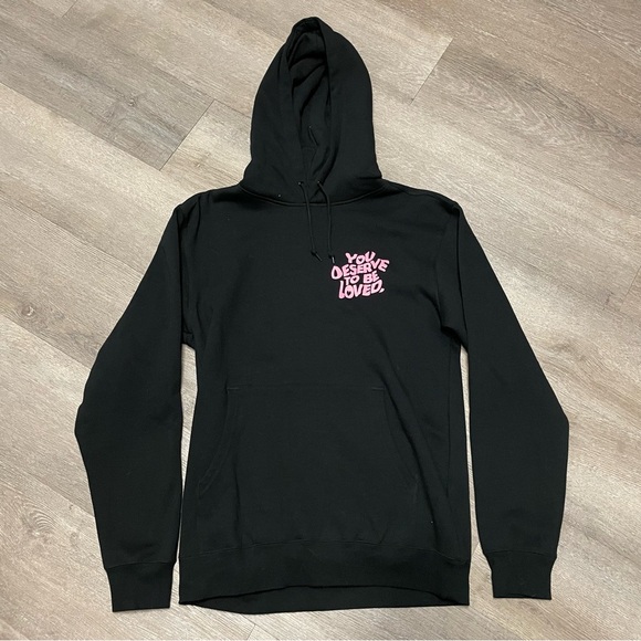 NWOT DREAM “You Deserve To Be Loved” Hoodie Sz M - Picture 1 of 5
